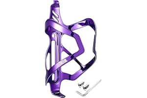 CNCLOL Bike Water Bottle Holder,Lightweight Aluminum Bicycle Bottle cage Shockproof Design,Cycling Drink Cup Holder for Road Mountain BMX Kids Gravel Bike Cycle.（black/red/blue/orange/purple）