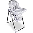 My Babiie MBHC8 Premium Highchair – Adjustable, 3 Recline Positions, 6 Height Settings, Removable Tray, Padded Seat, Foldable, for Toddler, from 6 Months to 3 Years (15kg) – Safari