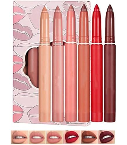 12 Pezzi Rossetto Liquido Opaco Vellutato Matita Per Labbra 6 Pezzi Kit Lucidalabbra Lunga - Foto 7