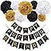 Produktbild KUNGYO Lächerlich "Happy Fucking Birthday" Bunting Banner und Tissue Papier Pom Poms Blumen Girlande für Geburtstagsfeier Dekorationen