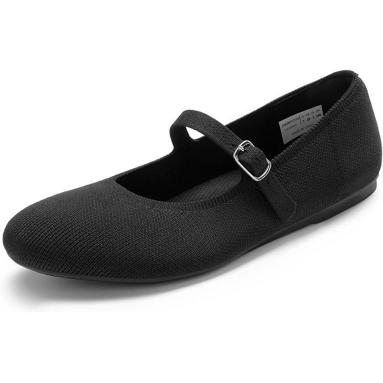 Kelway Ballerinas Damen - Mary Jane Flats Mit Fußgewölbestütze, Faltbar & Aus Recyceltem Seegras
