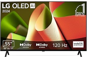 LG OLED55B4ELA TV 139 cm (55 Zoll) OLED Fernseher (α8 4K AI-Prozessor, webOS 24, Dolby Vision, bis zu 120Hz) [Modelljahr 2024]