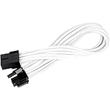 SilverStone SST-PP07-PCIW - 25cm 8pin vers PCI-E 6+2pin Cable d'extension manchonné, blanc