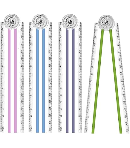Reca Ruller Foldable Quilting Ruler 3 PCS Foldable Ruler 30cm, Helix 30cm, RulerFolding ...