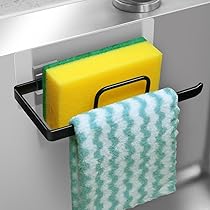 XILIMOR Porta Spugne Lavello Cucina, Portaspugne per Lavello Cucina Autoadesivo, 2 in 1 Porta Spugnette Lavandino Cucina da appendere, Acciaio Inox Porta Stracci Cucina, Argento