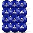 omtex Rubber Weighted Balls for Power Hitting, Batting and Pitching Training Suitable for Teenager & Athlete, Build Strength and Muscle, Improve Technique and Form (Blue Pack of 12, Cricket)