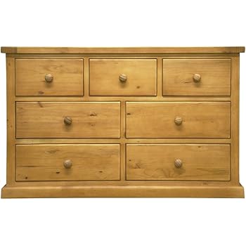 Chunky Pine 3 Over 4 Chest Drawers Bedroom Furniture Amazon Co