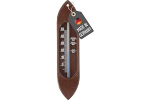 Lantelme Badethermometer Schiff Farbe Braun Temperaturanzeige mit Richtangaben | Deutsche Herstellung | Analog Bade Thermometer Wassertemperaturanzeige in Badewanne Badewasser (Braun)