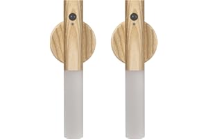 LOHOOM Rechargeable Wall Light, 500mAh USB Modern Fashion Magnetic Night Light Cordless Motion Sensor Night Light Wall Mounted Torch Lights for Bedroom, Hallway, Stairway, Children Room and More (2PCS A)