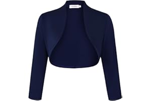 Clearlove Bolero elegante - Giacca da donna a maniche corte a 3/4, confezione multipla