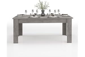 WHOUS Tavolo Allungabile JESI per Sala da Pranzo e Soggiorno, Estensibile da 160 a 210 cm, Tavolo Cucina per 6-8 Persone, Bronx