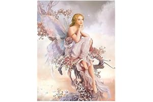 DCIDBEI Diamante quadrato 40x50cm 5D con strass quadrati fatata di farfalla grande completo adulti quadri con perline mosaico fai da te paint by diamonds adesivi square diamond painting stich per le pareti