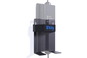 ‎EVIFY EVify Type 2 Wall Mount • Holder Schuko Charger • Durable Cable Holder Made of Stainless Steel • Compatible with Juice Booster & NRGkick • E-Bike Charger Wall Mount