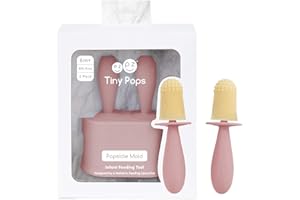 EZPZ Tiny Pops für Babies Rouge – BPA-freie Silikon-Eisform mit Stiel, ideal für Beikost, gefrorene Muttermilch & Brei – Spülmaschinenfest, ab 4 Monaten