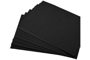 FEBYLIU Black Card - 300GSM A4 Black Cardstock, 50 Sheets A4 Thick Card Stock Paper for Cards Making, Invitations, Postcards, Business Cards, Office Printing and Arts or Crafts DIY