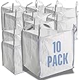 Airtech-UK New FIBC Bulk Bag Builders Garden Waste Heavy Duty Industrial polypropylene Material 1 Tonne TON Jumbo Bags Storage Sack Various Quantity (10)