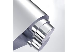 Decotalk Feuilles de Miroir Autocollantes Flexibles 30X300cm, Autocollants Miroirs sans Verre pour Décoration Murale Artisanat Projets DIY Facile à Poser Parfait pour Salle de Bain Cuisine