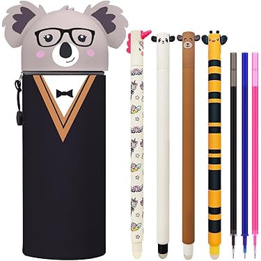 Trousse école 2-en-1 YNOUYRS - Stylos Gel Effaçables Silicone