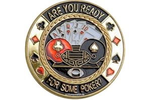 POKEO spieleatelier Poker Card Guards – Portafortuna – Are You Ready – 13 Altri Motivi in Bronzo Massiccio