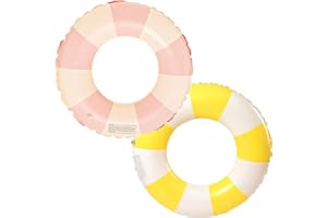 JUNBAOYYDS Anello di nuoto gonfiabile, Anello di Nuoto Gonfiabile Galleggiante Adulti, Vintage a Righe Ciambella Salvagente Gonfiabile, per Galleggiante per bambini adulti
