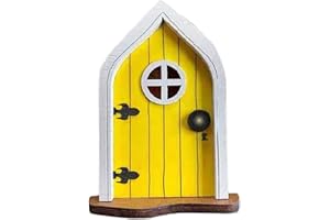 GENERIC Fairy Door Wooden Pixie Door Miniature Elf Door World Fairy Door Garden Decor for Gardens Courtyards Potted Plants and Home Decoration