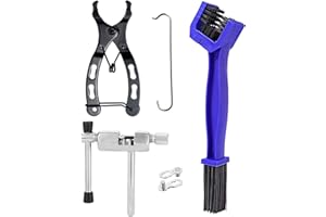 AIRFUL Herramienta de Cadena para Bicicleta, Alicates de Cadena de Bicicleta + Extractor de Cadena + Cadena de Eslabones + Cepillo para Cadena, Cadena Removedor Apto para Todo Tipo de Bicicletas