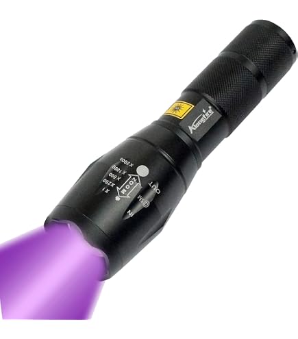 Tokeyla 51-LED UV Blacklight Flashlight - 395nm, Adjustable Focus, Uses 3 AA Batteries Tokeyla 51-LED UV Blacklight Flashlight - 395nm, Adjustable Focus, Uses 3 AA Batteries