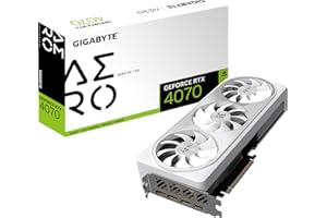 GIGABYTE GeForce RTX 4070 AERO OC 12GB Carte graphique - 12GB DDRX6 21Gbps 192bit, PCI-E 4.0, Core 2565Mhz, DisplayPort 1.4, HDMI 2.1a, NVIDIA DLSS 3, GV-N4070AERO OC-12GD