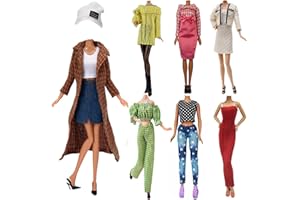 Lance Home® 5 Set Abbigliamento Autunnale Vestiti Abiti D'Inverno + Pantaloni Scarpe Manica lunga Soprabito Cappotto peluche Per 29cm Bambole Accessori regalo di Natale per 29cm Bambola Casuale Stile