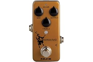 NUX Horseman NOD-1 Gold/Silber Analog-Overdrive-Pedal, schwarz, volle größe