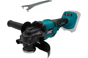 L1NXIXI Cordless 125mm Angle Grinder for Makita 18V Battery, Brushless Motor, Battery Power Grinder Tool, 8500RPM 3 Variable Speed for Grinding, Cutting and Polishing (Battery Not Included)