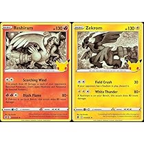 pokemon card zekrom and reshiram Zekrom & Reshiram - Pokemon Celebration Card Lot - Legendary Holo Foil