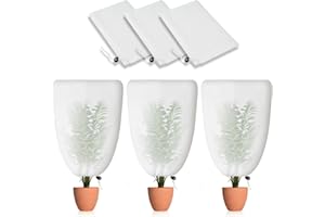 IOPHI Pokrowce na rośliny na zimę – 3 szt. osłona zimowa ochrona przed zimą, worek na rośliny doniczkowe, pokrowiec ochronny na rośliny, drzewo, palmy, rośliny balkonowe, namiot, oddychająca, do ochrony