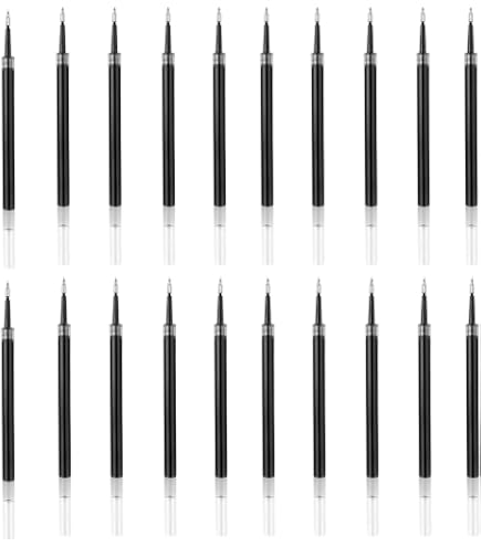 PATIKIL Ricariche Per Penna Gel Colore Bianco – 12 Pezzi, Punta 0.8 Mm, Inchiostro Pastello A Asciugatura Rapida
