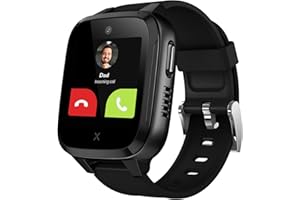 XPLORA Kidzi - Telefon Uhr für Kinder (mit SIM-Karte) 4G, Anrufe, Nachrichten, Schulmodus, SOS-Funktion, GPS, Kamera, Schrittzähler - inkl kostenlosem Tarif-Vertrag für 3 Mon. (SCHWARZ)