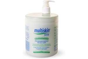 Multiskin Family, Emulsione Multifunzionale Viso e Corpo, Crema Fluida Idratante, Protettiva e Lenitiva, per Tutti i Tipi di Pelle e Ogni Età, con Olio di Argan e di Jojoba, 1000 ml