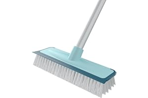 WELDUN Boden-Scheuerbürste Schrubber mit 145cm Teleskopgriff, Besen mit steifen Borsten zur Reinigung von Fliesen, Badezimmer, Badewanne Terrasse und Garage