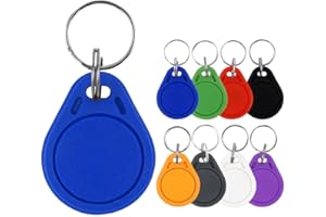 ReaIOKbii Classic RFID Key Fob for Access Control 13.56 MHz UID Tag Token Key Fob, NFC Tag, ISO14443A, Access Control Smart Key Card, 30 Pieces Assorted Colors