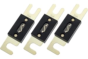BOJACK 30 Amp 32 V ANL Fusibili piatti per sistema audio e video per auto (confezione da 3 pezzi)