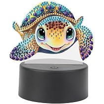 Demiawaking DIY 5D Diamond Painting Mit LED – Weihnachtsstrumpf-Motiv, 15x15 Cm, Nachtlicht Für Kinder