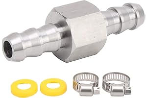 HILITAND Adattatore con raccordo a T per sensore di pressione del carburante con 2 anelli in plastica per 3/8 raccordi a innesto rapido per manometro universale per auto, Sensore di pressione