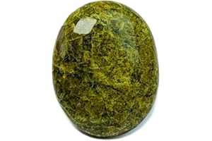 EUSICE - Grüner Opal Naturstein, Heilstein Kristall Anti-Stress & Schutz, 100% Handwerklich & Handgemacht Kiesel, Grüner Opal Hohe Qualität und Ethik für Wellness, Meditation und Sammeln