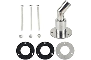 ANBOO Durch Rumpf Auspuff Hautanpassung, Edelstahl 316 Dieselheizung Standheizung Auspuffrohr, Rohrauspuff Schiffshardware Zubehör für LKW Boot Auto, 24mm Gebogen