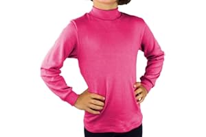 KLOTTZ-POLO44-Maglietta Maniche Lunghe Bambini e Ragazzi a Collo Alto per Halloween, Abbigliamento Sportivo, Uniformi Scolastiche, Natale, Cosplay. Cotone.