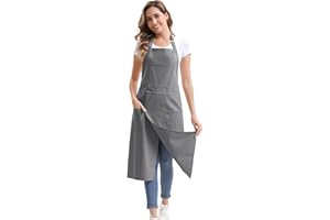 Nanxson Pottery Split Leg Apron for Men & Women, Full Coverage Apron for Crafting Painting Hairdressing Gardening