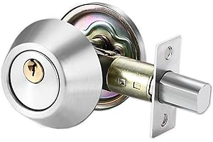 Hotiko Deadbolt Door Lock Latch Stainless Steel Security Lock for Bedroom Bathroom