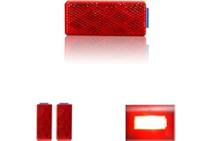 MGMSINYO Reflector 70X30mm Self Adhesive rectangle Safety Waterproof Stick on for driveway mailbox trailer