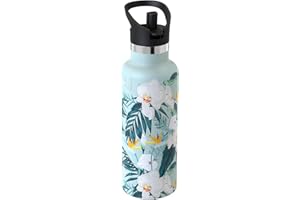 Super Sparrow Gourde Isotherme - Bouteille Isotherme - 350ml, 500ml, 750ml, 1L- Gourde Sport Étanche Avec Couvercle à Paille - Gourde Enfant sans BPA, pour Bureau, Maison