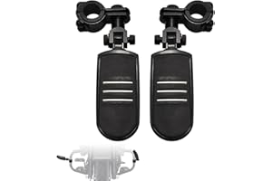FOVPLUE 1" 1.25" 1.34" Highway Footpegs,Motorcycle Foot Pegs Foot Rest Mount Clamp Kit for Harley Indian Road King Street Glide Honda Kawasaki Suzuki Yamaha 25mm 32mm 34mm engine guard or tube Black