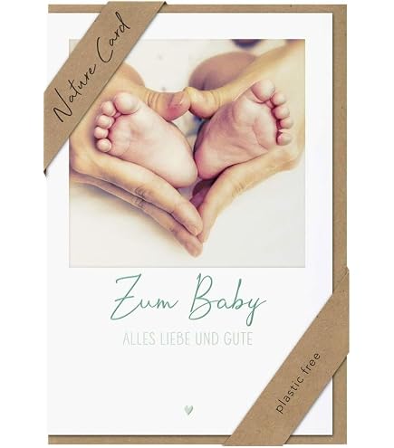 Edition Seidel Premium-Glückwunschkarte Zur Geburt – Klappkarte 11,5x17 Cm Mit Umschlag, Ohne Text